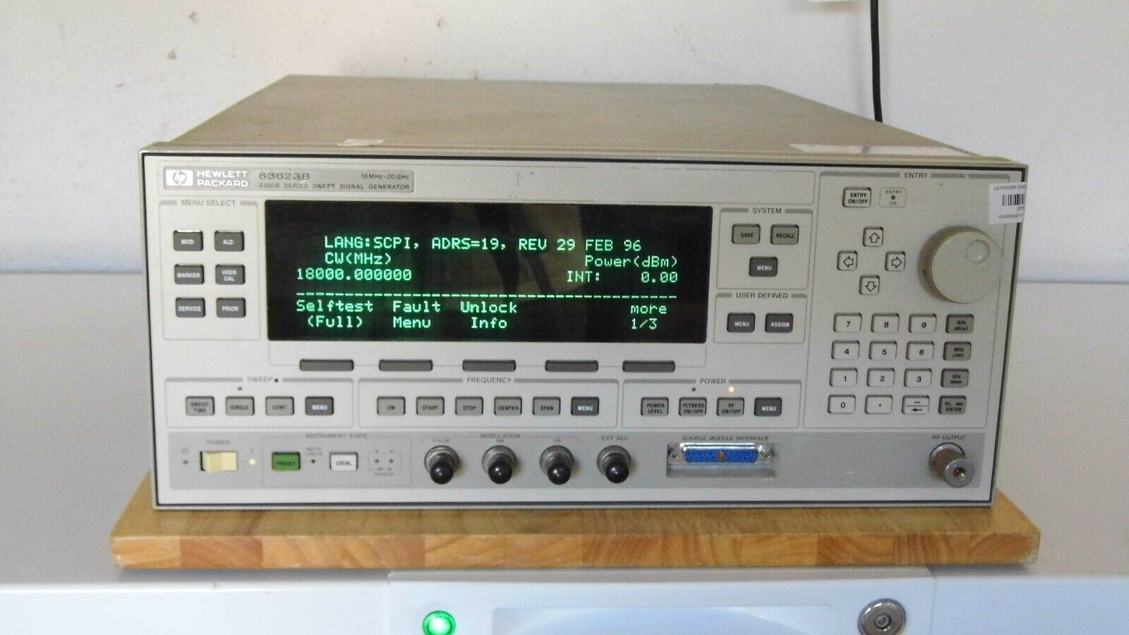 Agilent HP 83623B w/001 high power synthesized sweeper, 2 in stock Agilent HP 83623B w/001 high power synthesized sweeper, 2 in stock